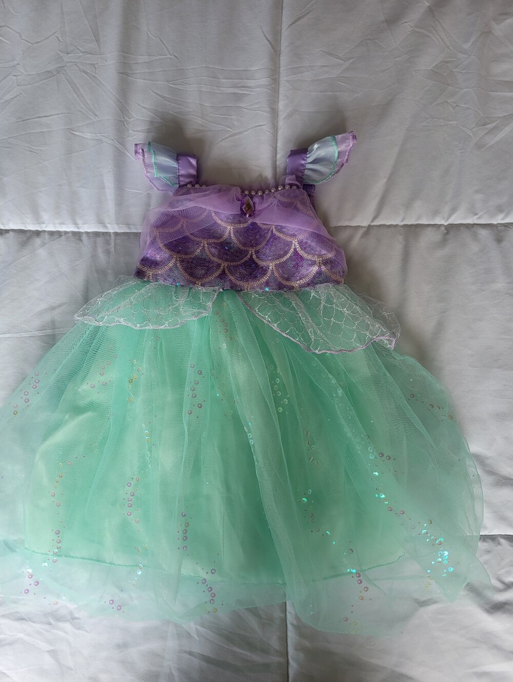 Girls' Purple & Mint Mermaid Tulle Costume Dress